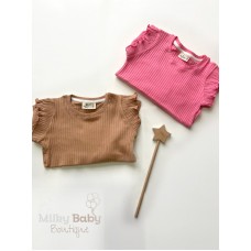 Fitilli-fırfır detaylı body camel 