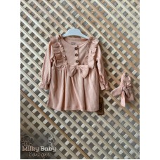 Kahverengi elbise & bandana kombin 